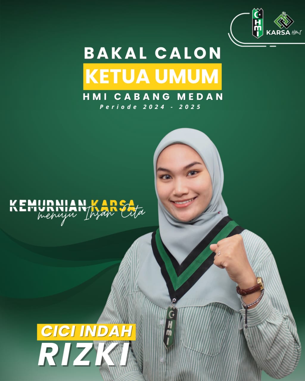 Sosok Perempuan Hebat Yang Siap Melanjutkan Kepemimpinan HMI Cabang Medan