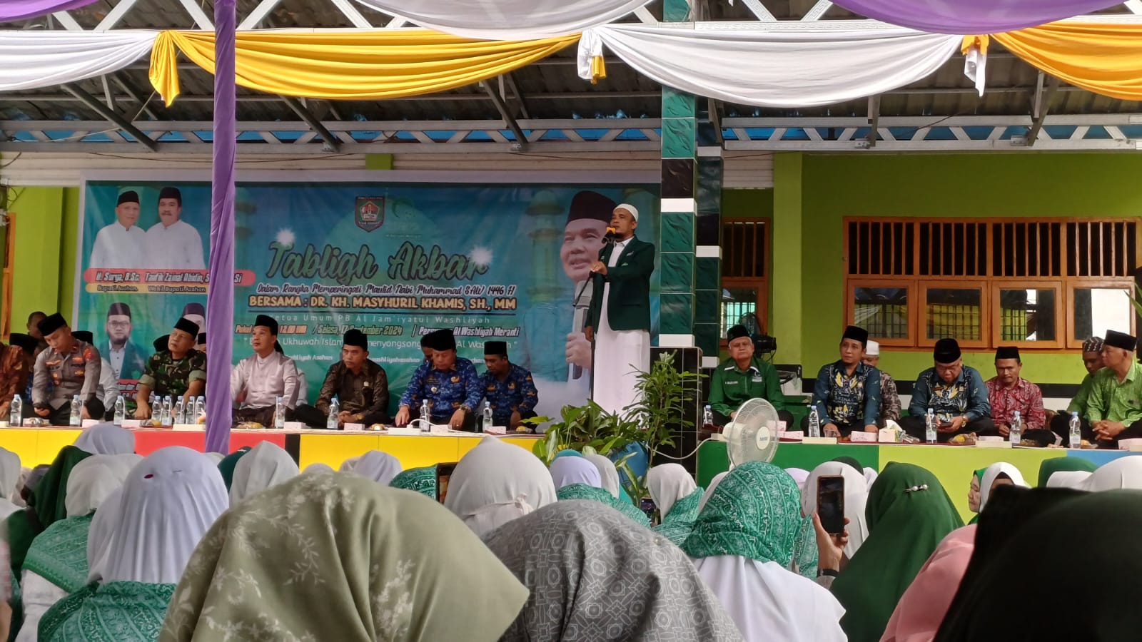 Al Washliyah Laksanakan Tabligh Akbar di Asahan, 100 Anak Yatim Terima Bantuan dari Baznas