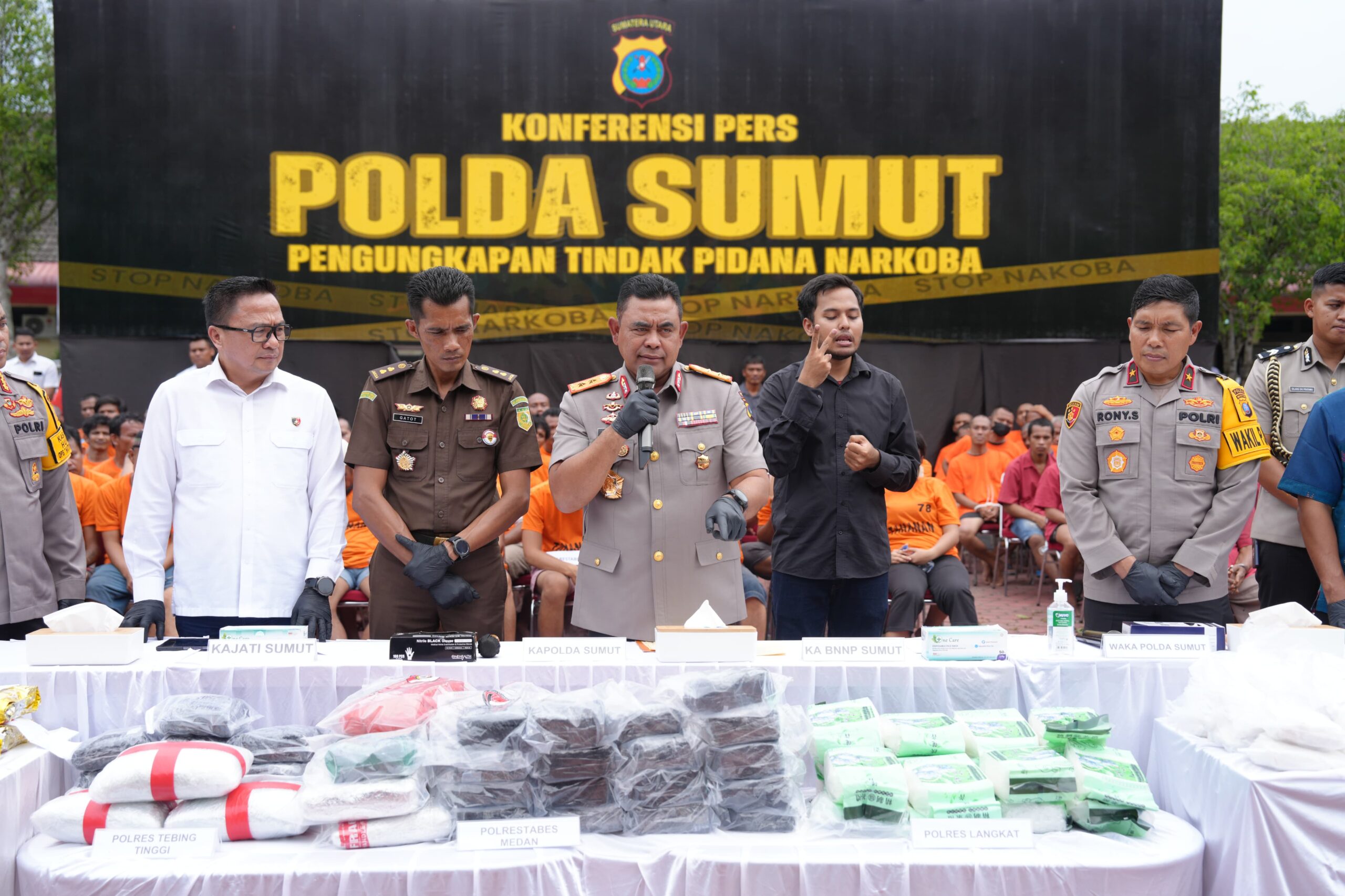 Tempo 47 Hari, Polda Sumut Berhasil Mengungkap 578 Kasus Narkotika