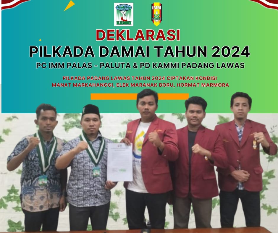 IMM Dan KAMMI Palas Deklarasikan Pilkada Damai Tahun 2024