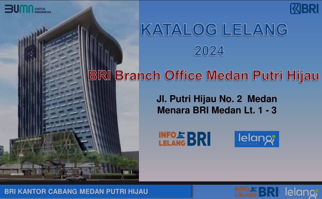 BRI BO Medan Putri Hijau Lelang Rumah dan Ruko, Cek Harga Mulai 70jutaan