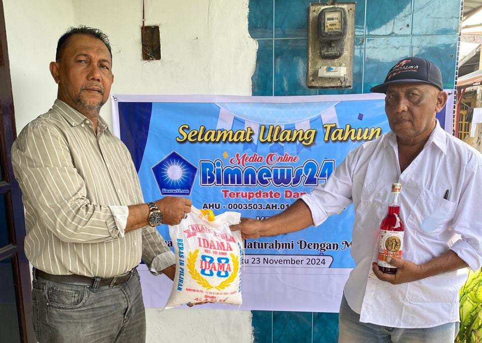 Rayakan HUT ke-4, Bimnews24.com Berbagi Bingkisan untuk Warga Kurang Mampu