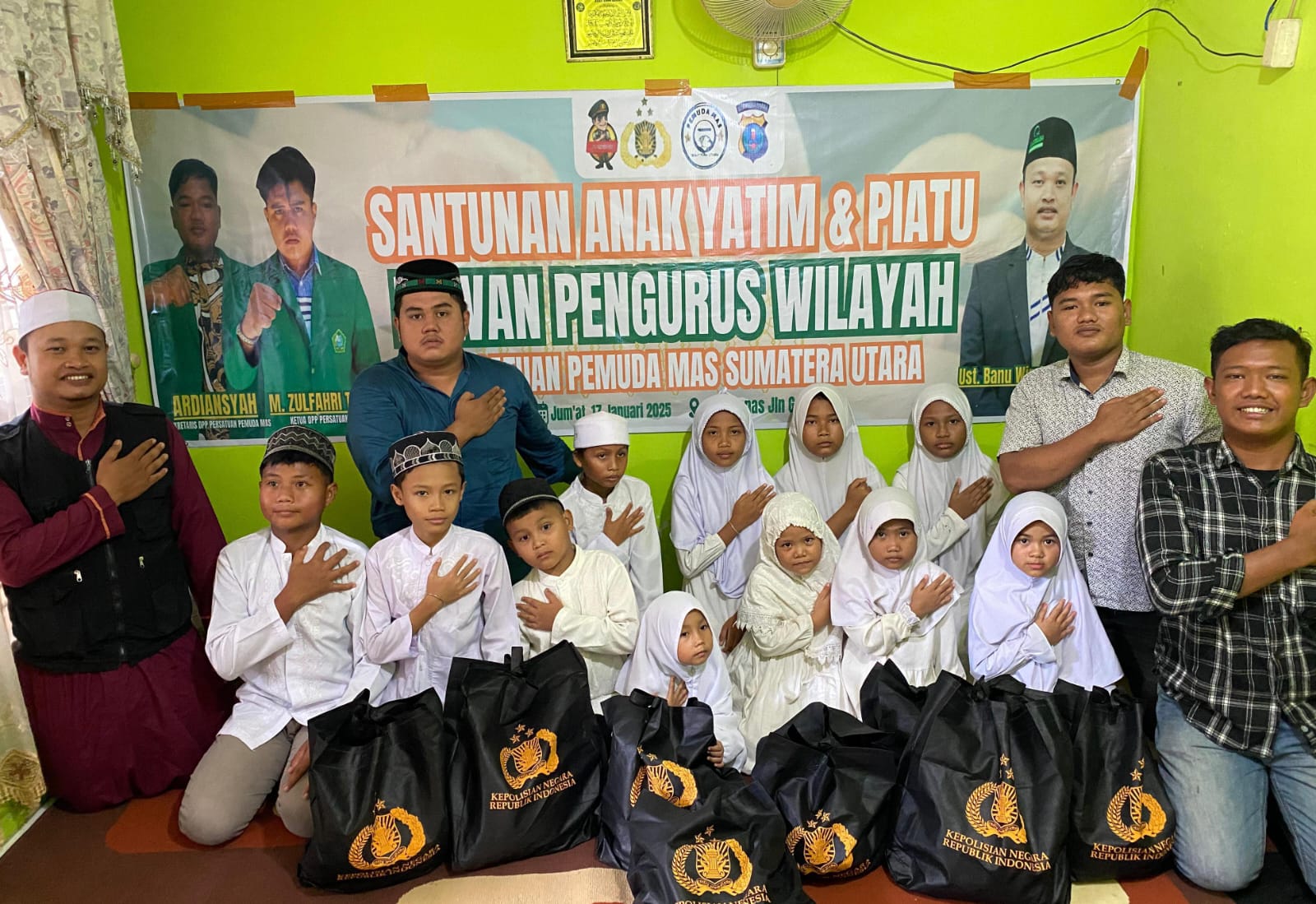 DPW PPM Sumut Gelar Santunan, Anak Yatim Piatu: Terima Kasih Bapak Kapolda Dan Wakapolda Sumut